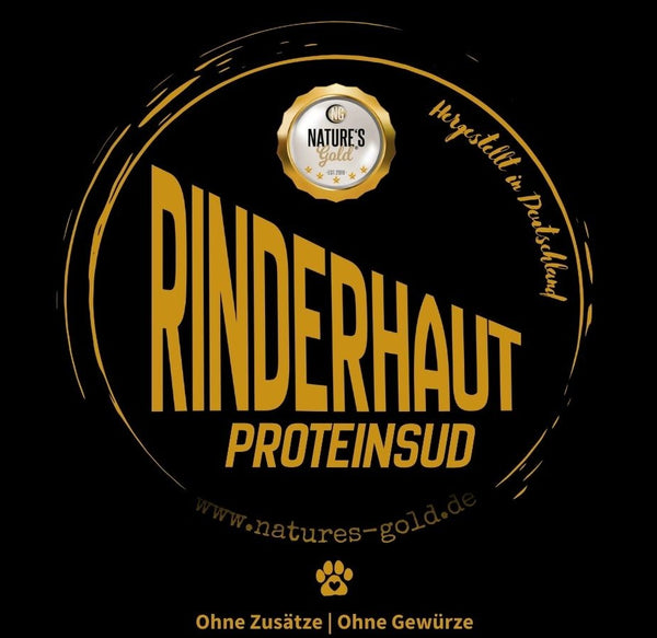 Rinderhaut Proteinsud für Hunde 380g