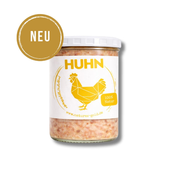 Hundenassfutter im Glas "Huhn" 380g