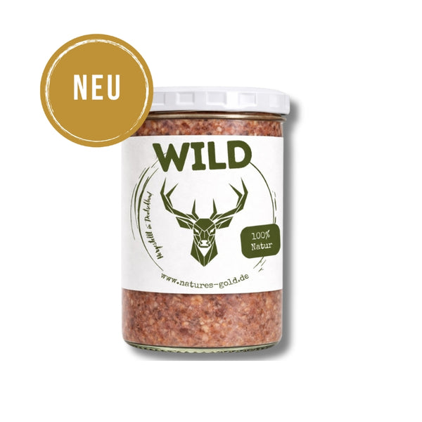 Hundenassfutter im Glas "Wild" 380g